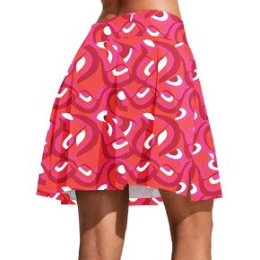 COOrun 18" Skorts for Women High Waist Golf Skirt Pleated Athletic Tennis Skorts with 4 Pockets Shorts Casual Modest Skirts in Kuwait