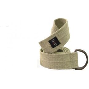 Prasm Mens Womens D-ring Canvas Solid Color Web Belt (Khaki, A: 45" Length) in Saudi Arabia