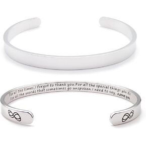 Inspirational Bracelets for Women Personalized Jewelry Gifts Cuff Bracelet with Sayings Motivational Bracelet with Hidden Message Engraved Bangles for Best Friend/Mom/Daughter in Kuwait