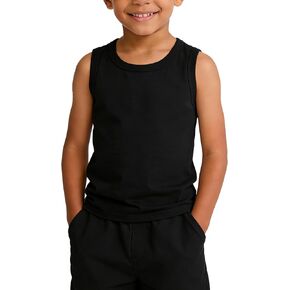 AMIYAN Toddler Tank Tops Boys Girls Sleeveless Shirts Cotton Soft Summer Tee for Kids 1-7 Years in Kuwait