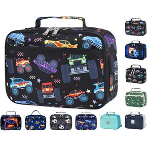 CAMTOP Monster Truck Kids Lunch Box Boys Girls Insulated Lunch Cooler Bag Reusable Lunch Tote Kit for School Travel in Kuwait