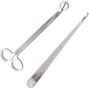 Candle Wick Trimmer and Extinguisher Set, 7.9 inch Scissors and Hook, Copper Nickel Plated, 2-Piece in Saudi Arabia