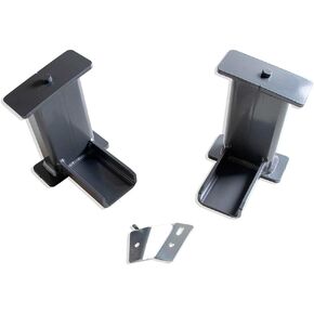 MAX TRAC SUSPENSION'S Part# 813380 is A Pair of 8" Rear Lift Blocks FABRICATED from Steel & Powder Coated Grey in Saudi Arabia