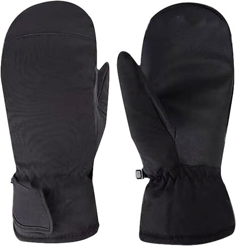 IZUS Women Ski-Gloves Non-Slip-Leather Mittens - Plus-Velvet-Thickened Mitt Waterproof Cold-Weather Gloves Outdoor Winter in Kuwait