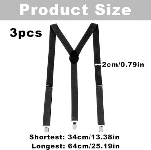 3PCS Thin Y Back Ladies Suspenders for Women Pants Under Clothes, Women Suspenders Hidden, Adjustable for Jeans Undergarment (Black, Gray, Skin Tone) in Saudi Arabia