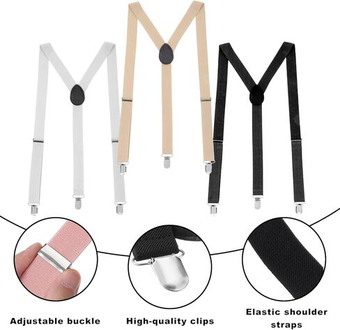 3PCS Thin Y Back Ladies Suspenders for Women Pants Under Clothes, Women Suspenders Hidden, Adjustable for Jeans Undergarment (Black, Gray, Skin Tone) in Saudi Arabia