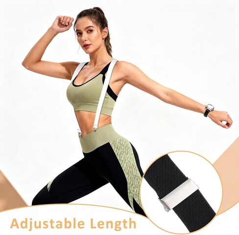 3PCS Thin Y Back Ladies Suspenders for Women Pants Under Clothes, Women Suspenders Hidden, Adjustable for Jeans Undergarment (Black, Gray, Skin Tone) in Saudi Arabia