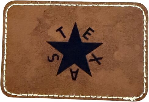 Texas Zavala Flag Brown Leather Morale Patch, Iron On, 3x2 Inches in Saudi Arabia