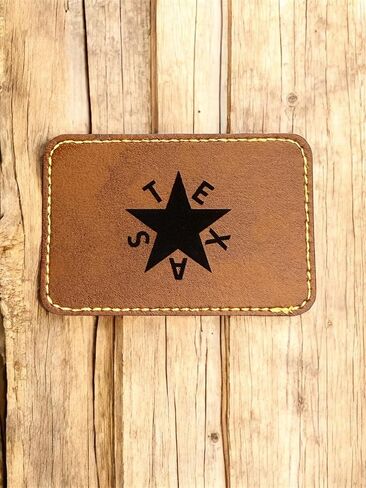 Texas Zavala Flag Brown Leather Morale Patch, Iron On, 3x2 Inches in Saudi Arabia
