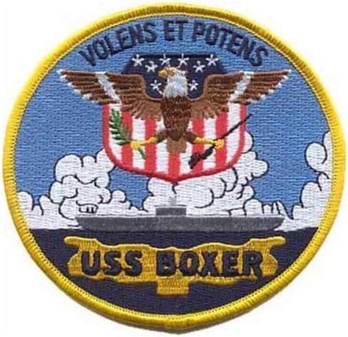 USS Boxer Patch - تمت حياكته، 4 بوصات كحلي in Kuwait