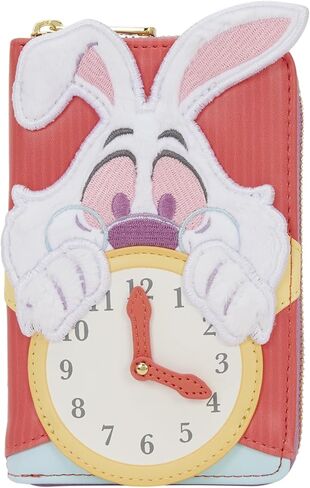 محفظة Loungefly Alice in Wonderland White Rabbit بسحاب حول المحفظة in Kuwait