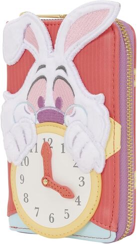 محفظة Loungefly Alice in Wonderland White Rabbit بسحاب حول المحفظة in Kuwait