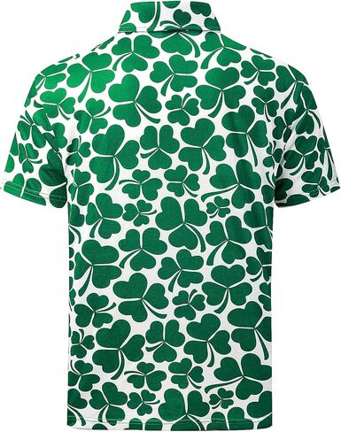 قميص رجالي بأكمام قصيرة من St. Patrick's Day Shamrock Polo Irish Clover Golf in Kuwait