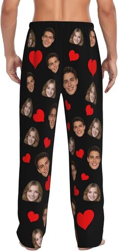Custom Pajama Pants With Photo Customized Funny Pajamas Pants Personalized Unisex PJ Bottoms in Saudi Arabia