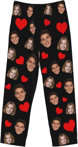Custom Pajama Pants With Photo Customized Funny Pajamas Pants Personalized Unisex PJ Bottoms in Saudi Arabia