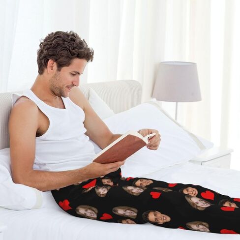 Custom Pajama Pants With Photo Customized Funny Pajamas Pants Personalized Unisex PJ Bottoms in Saudi Arabia