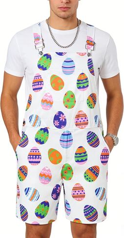 Mens Adjustable Straps Overalls Casual Shorts Romper Workout Jumpsuit in Saudi Arabia