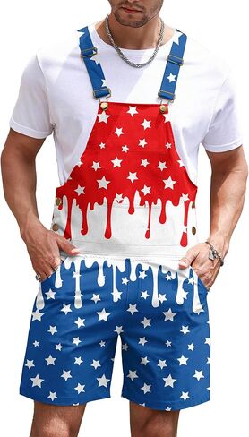 RAISEVERN Overalls Shorts For Men Festival Romper Adjustable Straps Male Jumpsuit in Saudi Arabia