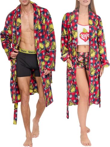 The Grinch Who Stole Christmas Adult Luxury Super Soft Plush Robe with Pockets in Saudi Arabia