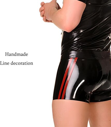 IOKUKI سراويل داخلية من المطاط اللاتكس للرجال، سراويل لاتكس منخفضة الخصر مصنوعة يدويًا، ملابس تحتية للحفلات التنكرية in Kuwait