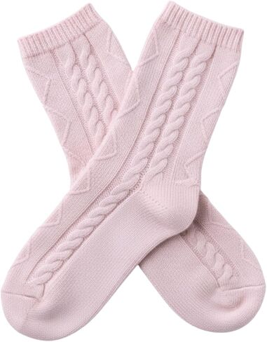 Karen Thomas 100% Pure 3ply Cashmere Softest Sleep Socks Cozy Cable Knit Luxury Fashion in Kuwait