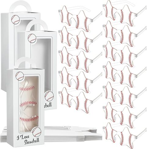 12 Sets Sport Star Glasses with Gift Boxes Basketball Softball Baseball Gifts for Team Sport Party Favor Player Coach in Saudi Arabia