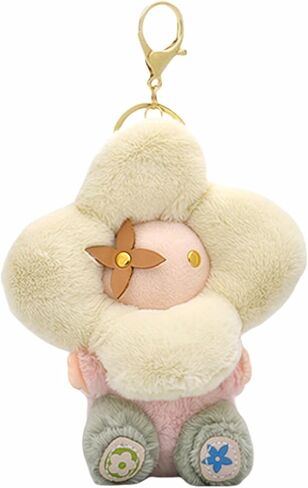 keyluncacy عباد الشمس أفخم سلسلة المفاتيح لسحر حقيبة الظهر للنساء والفتيات، قلادة زهرة لطيف لسحر المحفظة لحقائب اليد، رائعتين شنقا الديكور على ظهره، دمية جميلة لملحقات السيارات kawaii in Kuwait