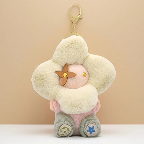 keyluncacy عباد الشمس أفخم سلسلة المفاتيح لسحر حقيبة الظهر للنساء والفتيات، قلادة زهرة لطيف لسحر المحفظة لحقائب اليد، رائعتين شنقا الديكور على ظهره، دمية جميلة لملحقات السيارات kawaii in Kuwait