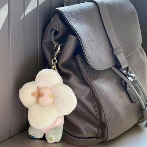 keyluncacy عباد الشمس أفخم سلسلة المفاتيح لسحر حقيبة الظهر للنساء والفتيات، قلادة زهرة لطيف لسحر المحفظة لحقائب اليد، رائعتين شنقا الديكور على ظهره، دمية جميلة لملحقات السيارات kawaii in Kuwait