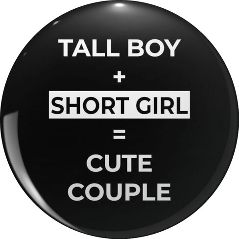 Tall Boy + Short Girl = Cute Couple Pin Lapel Pin Cute Brooch Pins Badges 0.75" in Saudi Arabia
