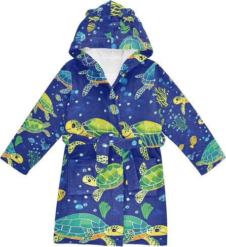 Bathrobe Hooded PJ Robe Soft Fleece Robe Pajama Sleepwears 2-12 Years in Saudi Arabia