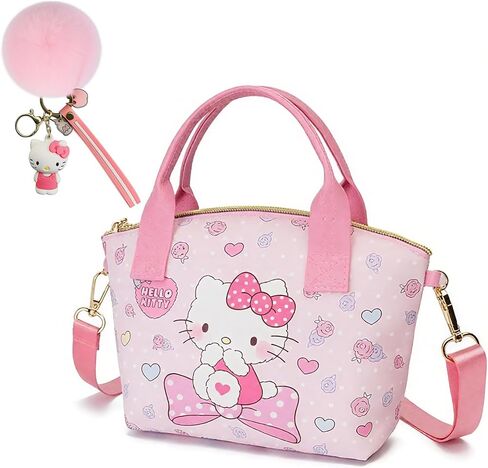 ratote Cute Pink Mini Purse for Girls, Canvas Stuff Wallet and Small Crossbody Bag in Saudi Arabia