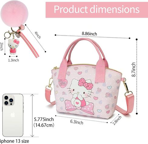 ratote Cute Pink Mini Purse for Girls, Canvas Stuff Wallet and Small Crossbody Bag in Saudi Arabia