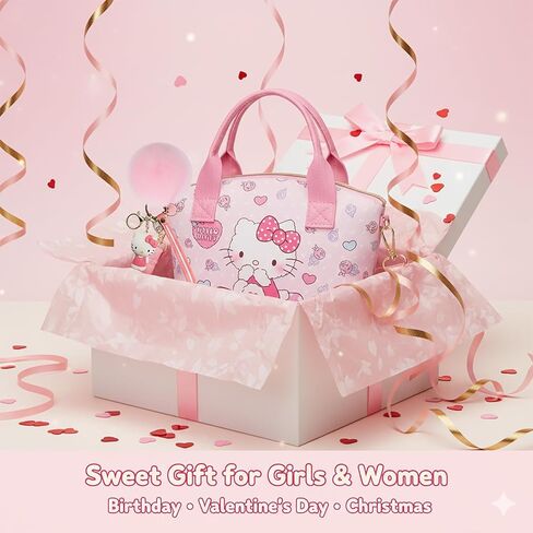 ratote Cute Pink Mini Purse for Girls, Canvas Stuff Wallet and Small Crossbody Bag in Saudi Arabia