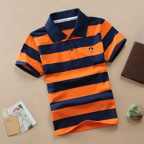 Boys School Uniform Polo Shirts Cute Cartoon Animals Embroidery T Shirt Short Sleeve 100th Day of School Shirts in Saudi Arabia