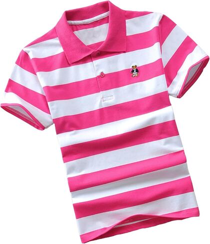 Boys School Uniform Polo Shirts Cute Cartoon Animals Embroidery T Shirt Short Sleeve 100th Day of School Shirts in Saudi Arabia