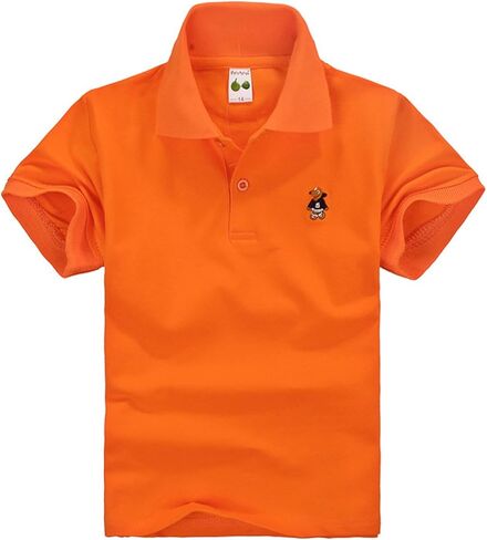 Boys School Uniform Polo Shirts Cute Cartoon Animals Embroidery T Shirt Short Sleeve 100th Day of School Shirts in Saudi Arabia