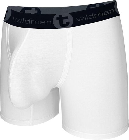 Wildmant Big Boy Pouch 5 بوصات بوكسر قطني باللون الأبيض in Kuwait