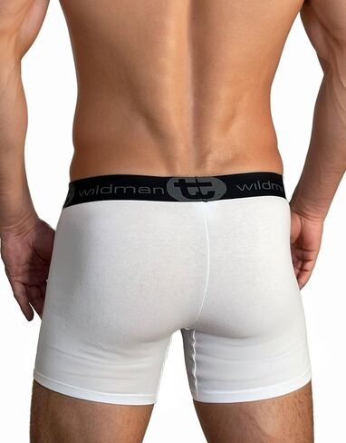Wildmant Big Boy Pouch 5" Inseam Cotton Boxer Brief White in Kuwait