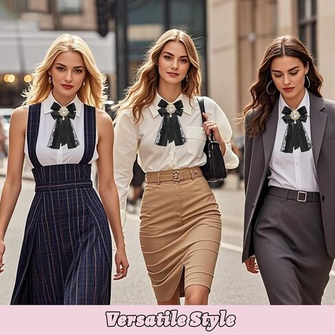 ربطات عنق للنساء مع حجر الراين، ربطة عنق نسائية لؤلؤية مربوطة مسبقًا للفتيات مع حافة من الدانتيل لفستان الحفلات الراقصة in Kuwait