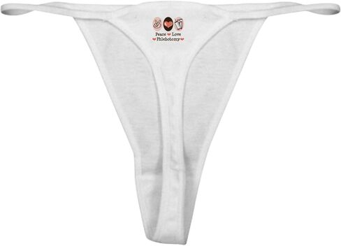 CafePress Peace Love Phlebotomy Classic Thong Underwear, Womens Panties in Saudi Arabia