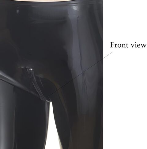 IOKUKI Latex Rubber Shorts Handmade for Women,Latex Panties With Crotch Zipper Theme Club Short in Kuwait