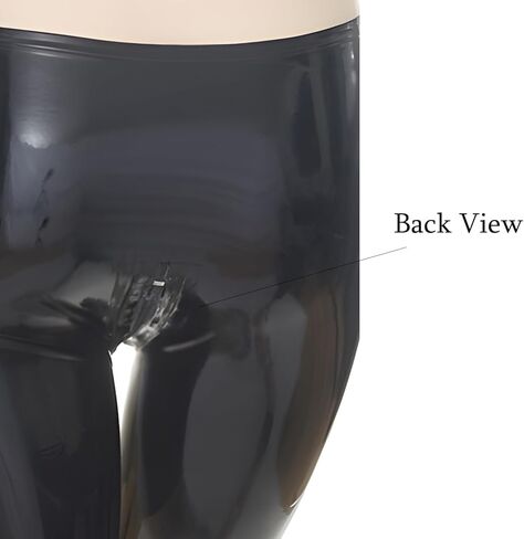 IOKUKI Latex Rubber Shorts Handmade for Women,Latex Panties With Crotch Zipper Theme Club Short in Kuwait