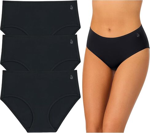 Cuddl Duds Womens 3 Pack Brushed Microfiber Hipster Panty - Ultra-Comfy & Super-Soft Full Coverage Underwear Panties Set in Saudi Arabia
