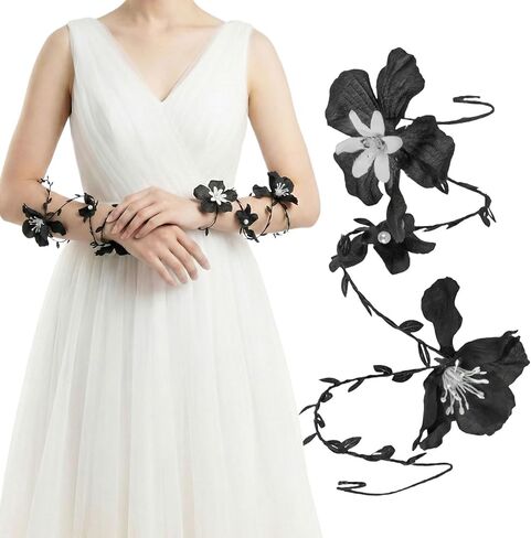 Threetols 2PCS Renaissance Floral Arm Wrap for Women Adults Cuff Mother Nature Costume in Saudi Arabia