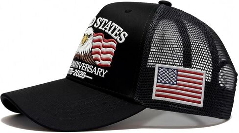 250 Anniversary USA Hat 1776-2026 Adjustable Embroidered Patriots Eagle Trucker Cap America 250th Mesh-Back Cap for Men Women in Saudi Arabia