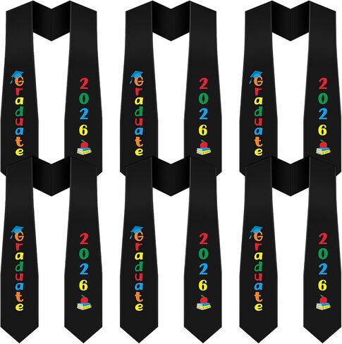 Berlune 6 Pcs Kids Preschool Graduation Stoles Preschool Printed Graduation Stole Graduation Sash Graduate Gift for Child in Saudi Arabia