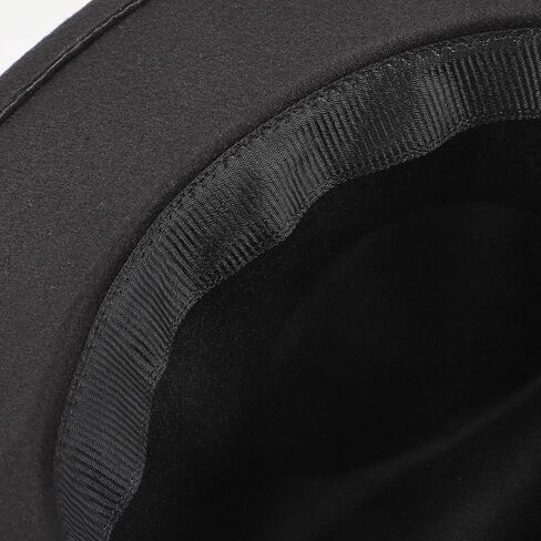 HOMSFOU Men’s Wide Brim Fedora Hat Black Felt Jazz Hat Vintage Style Performance Party Accessory in Saudi Arabia