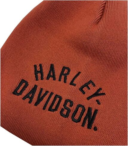 Harley-Davidson Little Boys' Fine Guage H-D Knitted Beanie Cap - Orange in Saudi Arabia