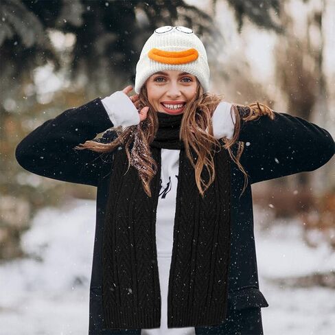 قبعة متماسكة مضحكة، قبعة شتوية متماسكة سخيفة، قبعة صغيرة مجنونة للبالغين والأطفال فستان الشتاء وقبعات الحفلات باللون الأبيض in Kuwait